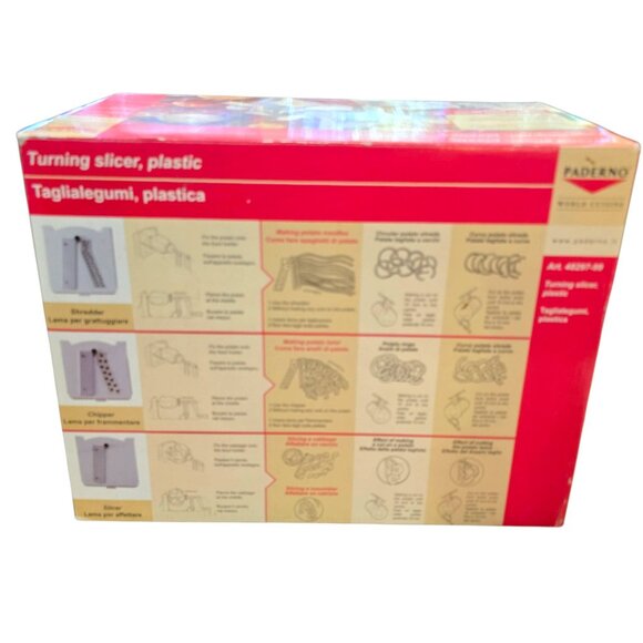 Paderno World Cuisine Vegetable Spiralizer Turning Slicer With Box CM2127 - Picture 4 of 11